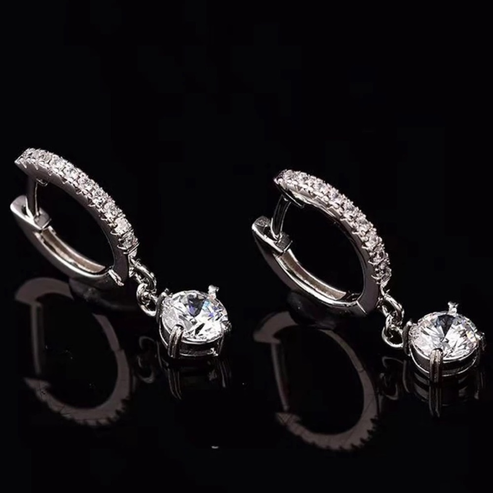 ✨Insta glitter sterling silver earrings - Picture 3 of 4